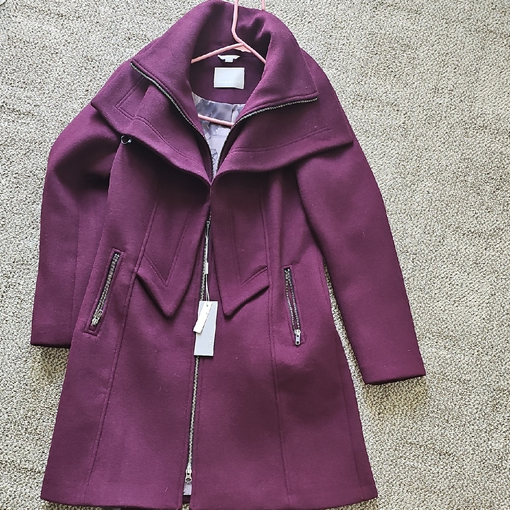 Soia & Kyo Purple Trench Coat with Tailored Fit